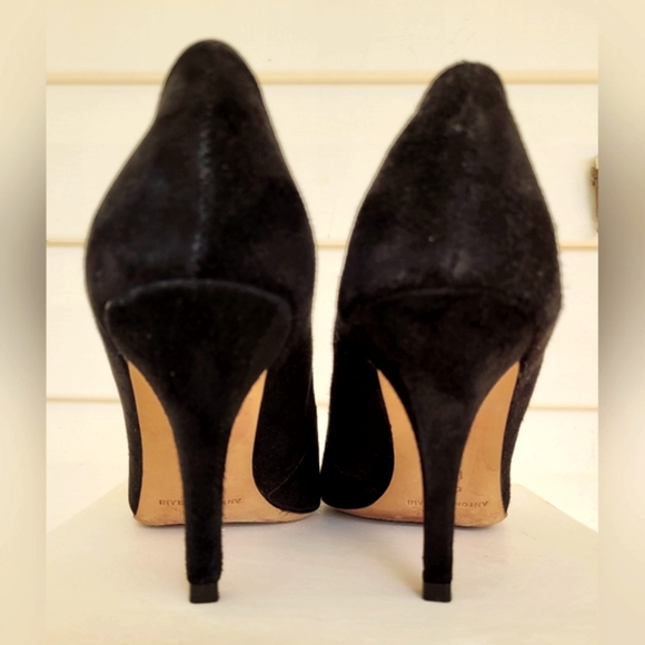 Antonio Melani Suede Heels Gold Spike Metal Toes Size 7 🔥 - Picture 3 of 8